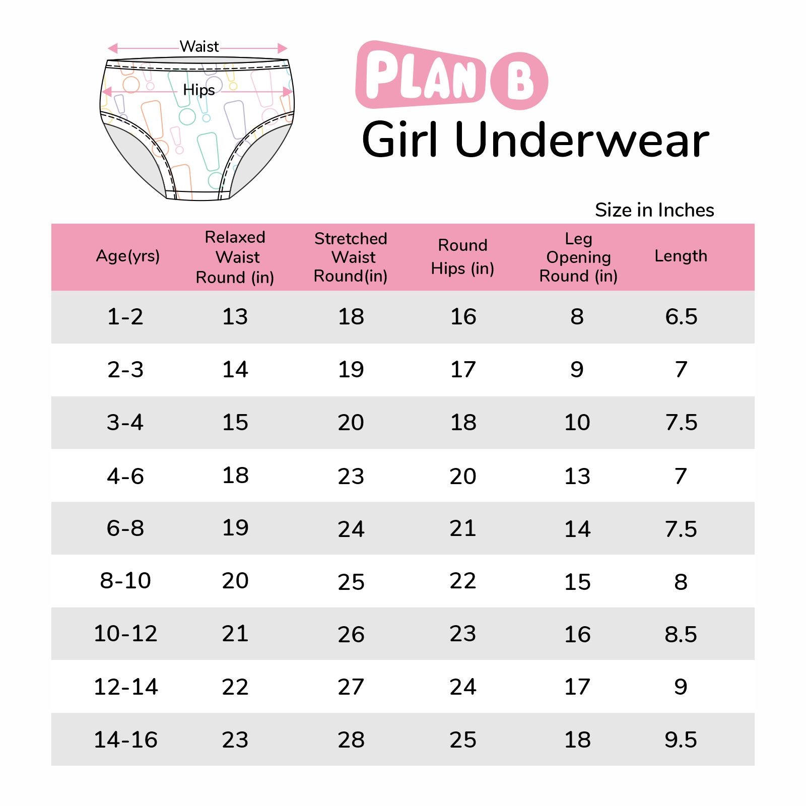 Smiley 6-pack Training Bra & Underwear Set – Plan B