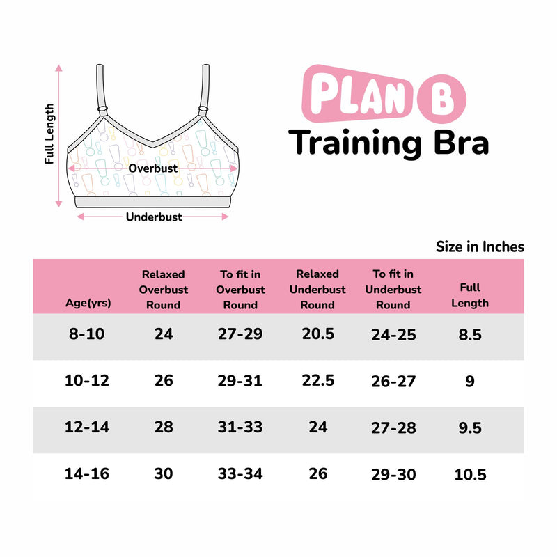 Smiley 6-pack Training Bra & Underwear Set – Plan B